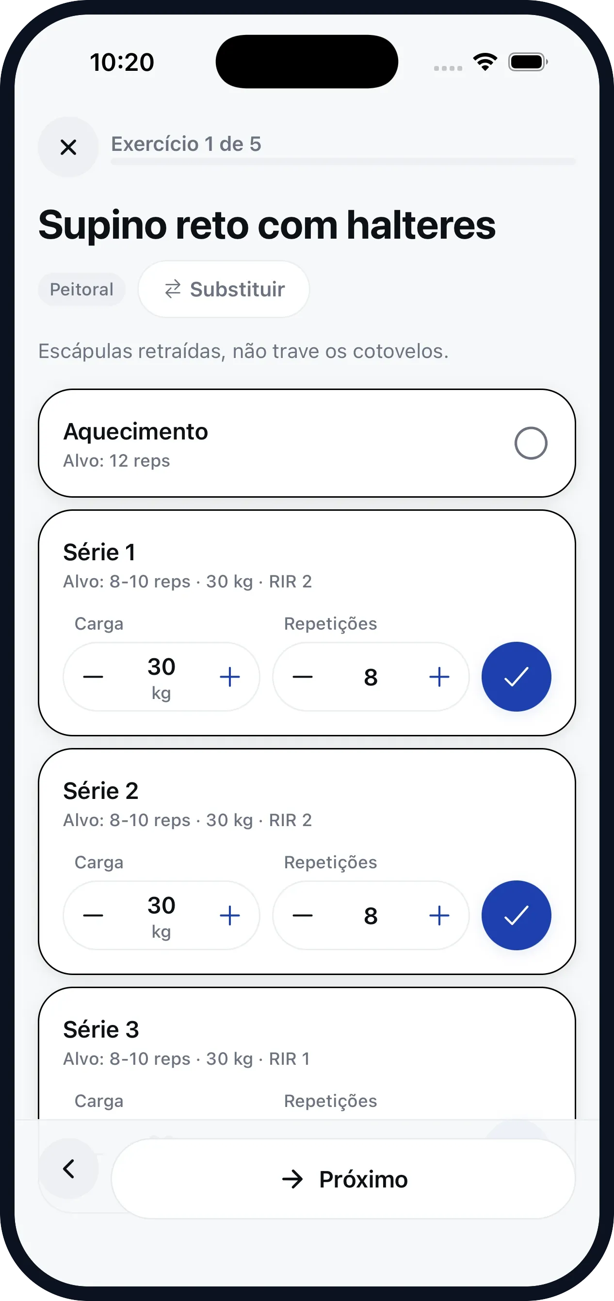 O treino do dia, sem dúvida nenhuma